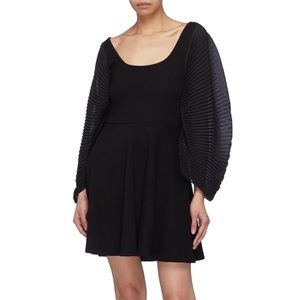 Opening Ceremony Plisse Pleated Balloon Sleeve Dress